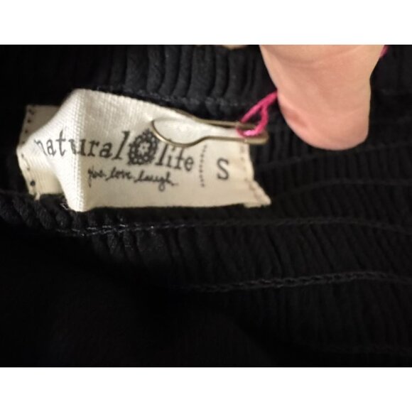 Natural Life Black Linen Blend Maxi Dress Womens Size Small NWT Adjustable Strap - Picture 6 of 10